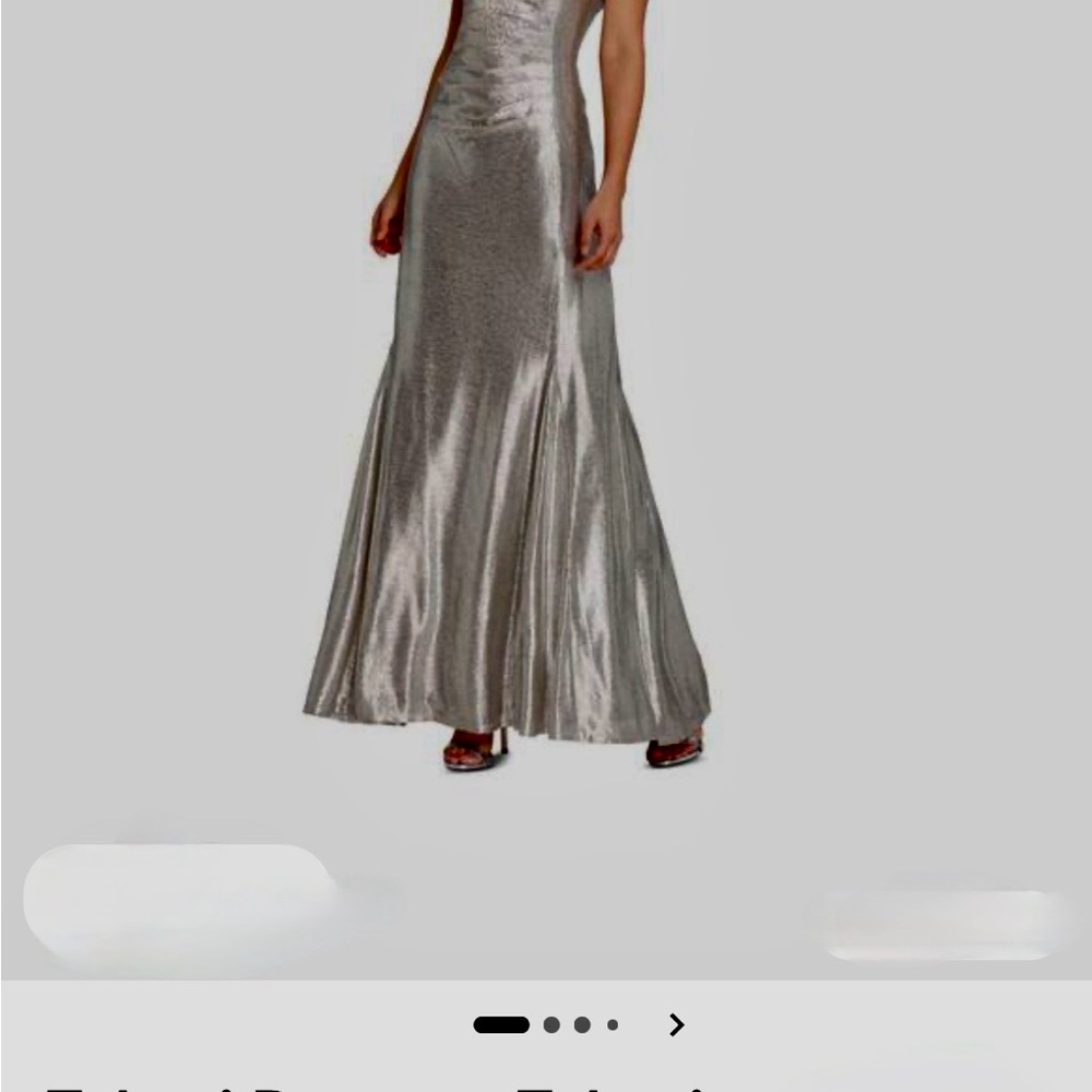 Tahari Shimmering Silver/Taupe Dress